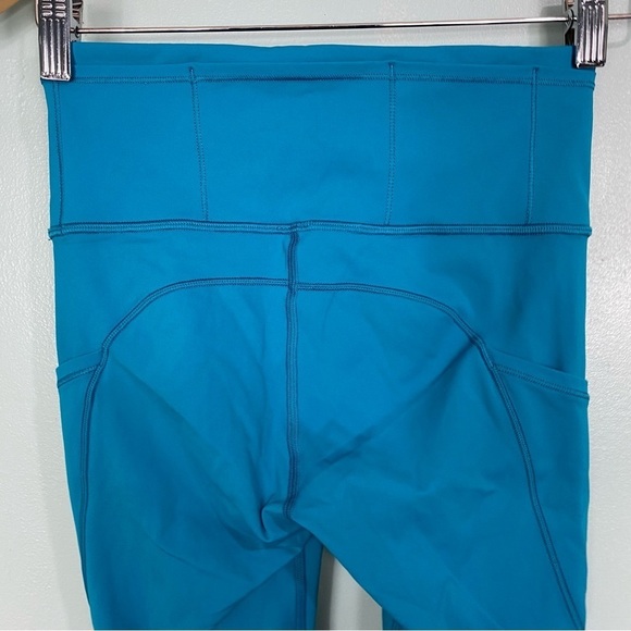 Lululemon W6AKHS Fast & Free Crop II 19”‎ Nulux Leggings Blue Sz 4 - Picture 6 of 6
